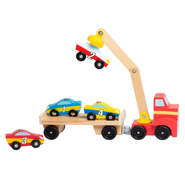 Camión de madera con grúa magnética Hey Mama