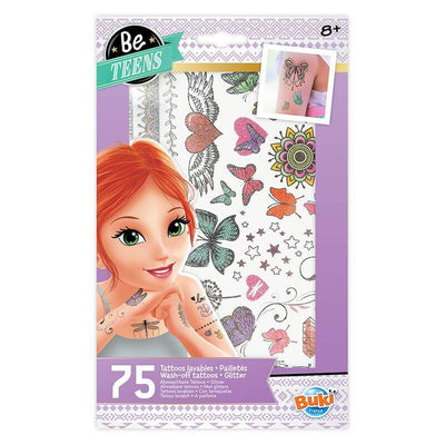 Set de 75 Tatuajes Lavables Glitter - Hey Mama