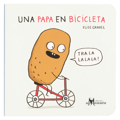 Una papa en bicicleta