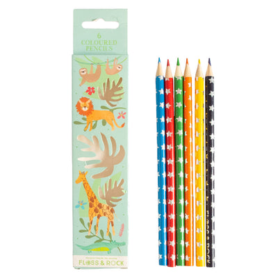 Pack de 6 lápices de colores - La Jungla