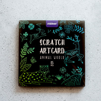 Scratch art card - Mundo animal